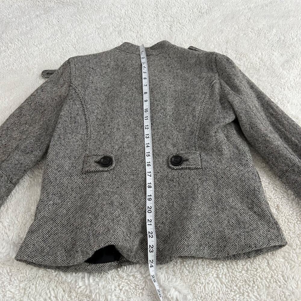 Gap Womens Twill Set Black and White Wool Blend Sz 6 Skirt Sz L Jacket Old Money - Picture 4 of 10
